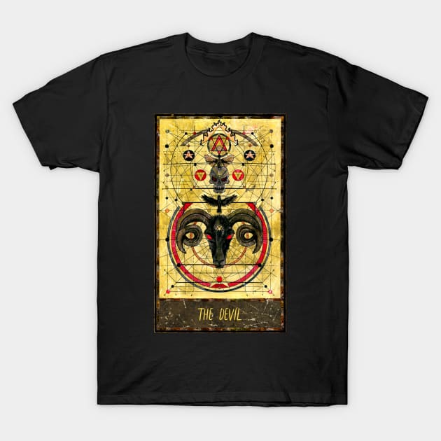 The Devil. Magic Gate Tarot Card Design. T-Shirt by Mystic Arts